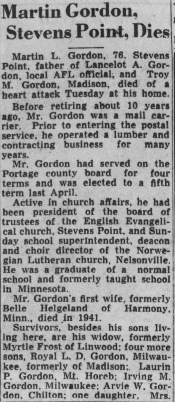 Obituary for Martin L. Gordon (Aged 76)